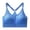 Blue, variant on Womens Zip Front Sports Bras Adjustable Straps Wireless Bras Active Yoga Sports Bras