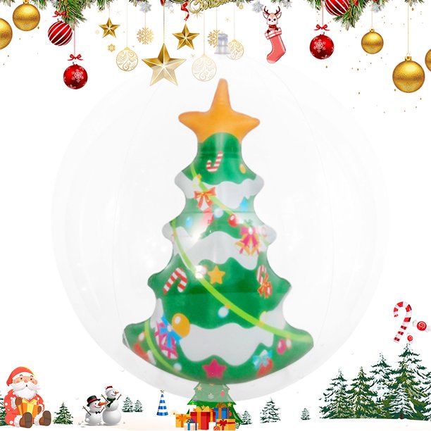 Bolas Navidad Inflables PVC Navegación Decorativa (Árbol 35 Cm)