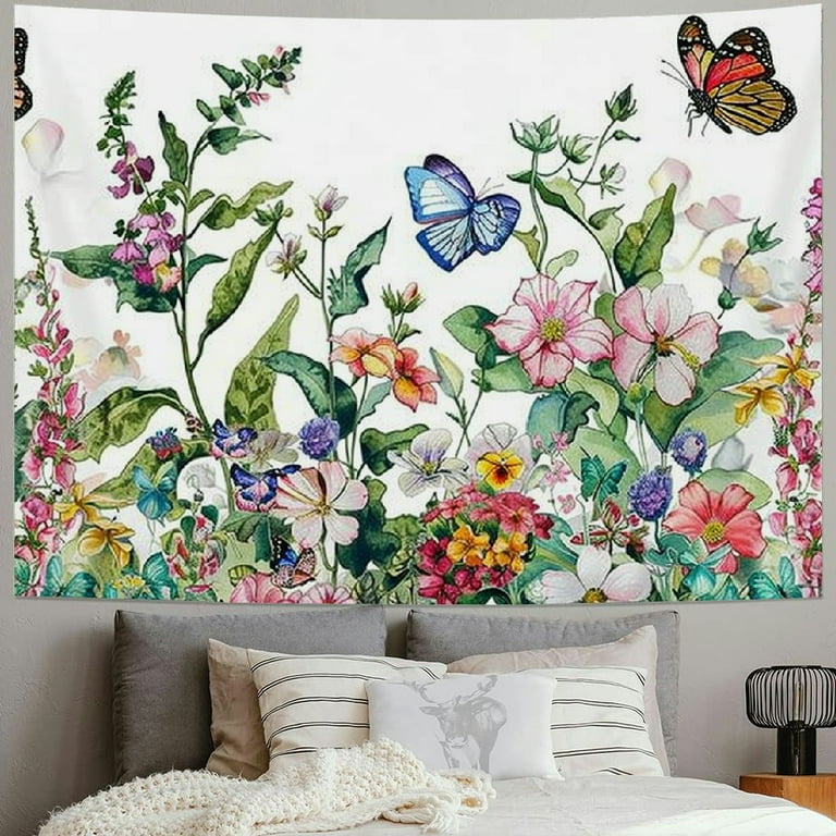 BCIIG Floral Tapestry, Flower Tapestry Wall Hanging Spring