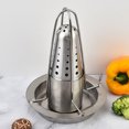 thumbnail image 2 of Soporte para Asado Pollo Rejilla Asador Acero Inoxidable Camping Picnic, 2 of 9