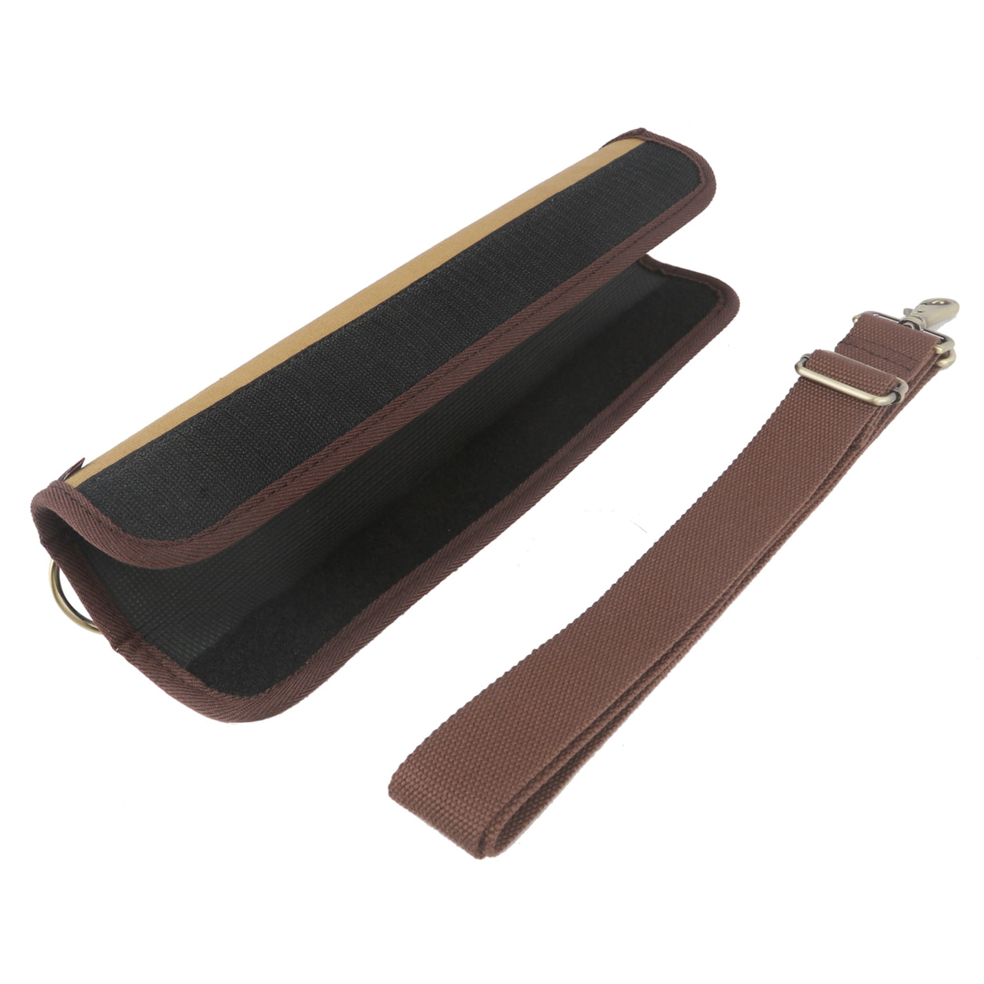 TOURBON Canvas Leather Golf Clubs Carrier Driving Range Golf Holster Range Bag Strap Pack Outdoor Brown