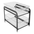 thumbnail image 2 of 2 Tier Storage Organizer 2 Tier Cups Mugs Drying Rack Desktop Water Cup Holde RHousehold Pull Tea Cup Storage Rack Black, 2 of 5