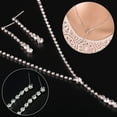 thumbnail image 5 of EON Silvertone Bib Choker Necklace & Drop Earrings, Crystal Wedding Fashion Jewelry Set, 5 of 6