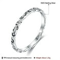 thumbnail image 2 of 925 Sterling Silver Finger Rings Vines Silver Size 9(18.9mm), 2 of 6