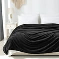 thumbnail image 3 of Cozy Microfiber Extra Soft Solid Color Throw Bed Blanket Queen - Black, 3 of 5