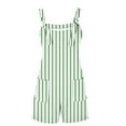 thumbnail image 5 of Sakmal Comfy Women's Shorts Green Overalls 6" High Waisted Jumpsuit Shorts with Pockets, 5 of 5
