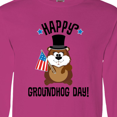 thumbnail image 4 of Inktastic Happy Groundhog Day February Long Sleeve T-Shirt, 4 of 5