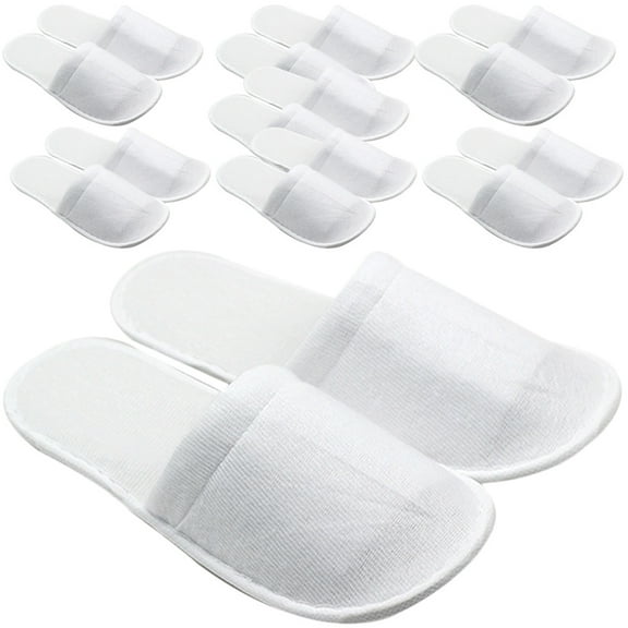 FRCOLOR disposable slippers 8 Pairs Disposable Slippers Nonslip Slippers Disposable Spa Slippers Home Guests Slippers,10.63"X3.94"X0.16"