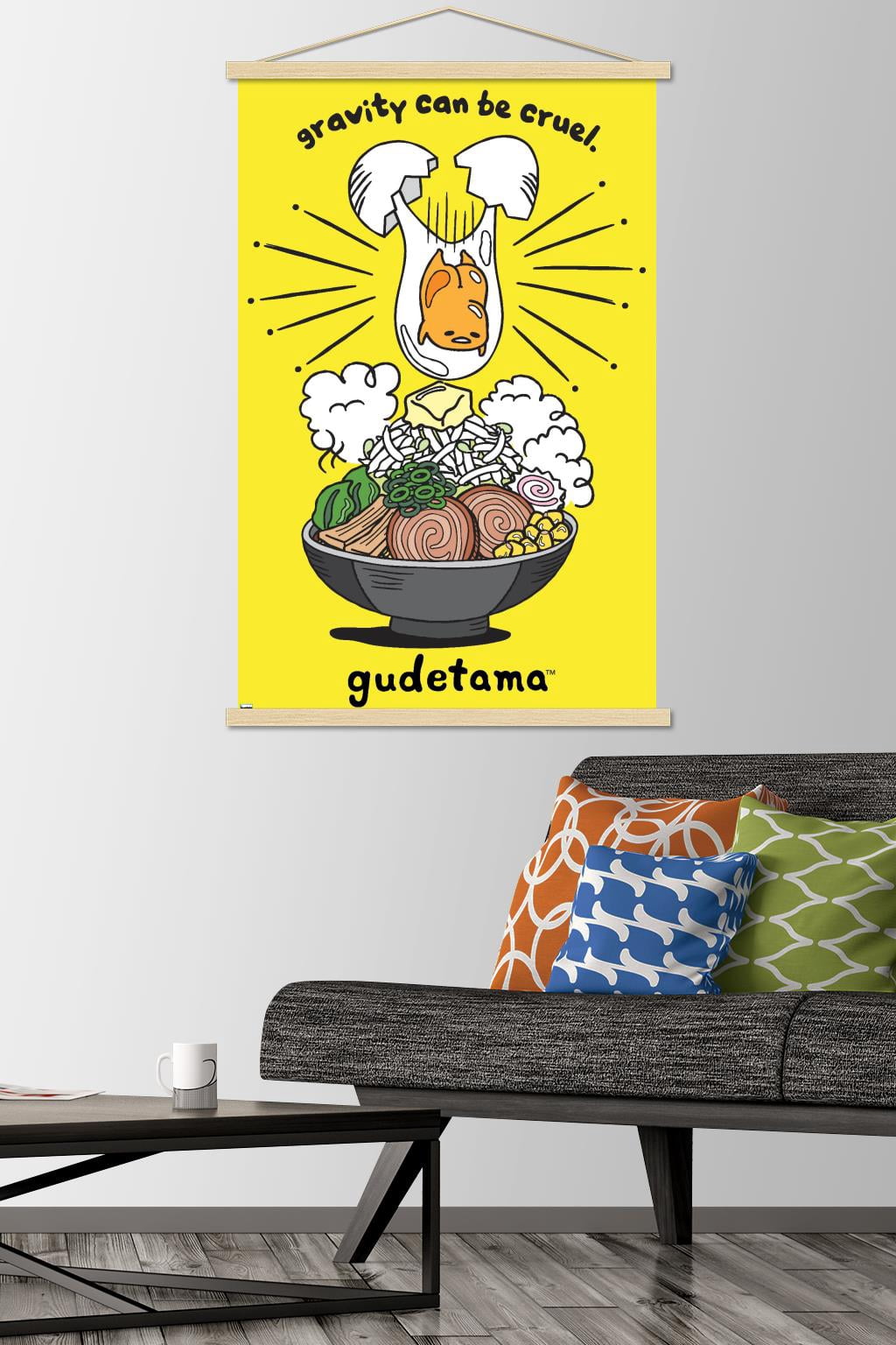 Gudetama - GraVity Wall Poster with Wooden Magnetic Frame, 22.375" x 34"
