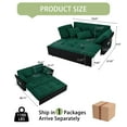 thumbnail image 7 of 3-in-1 Convertible Sleeper Sofa Bed,Convertible Pull Out Sofa Bed with Side Storage,Multi-Functional chenille Loveseat Sofa for Living Room,Bedroom,Apartment,Green, 7 of 7
