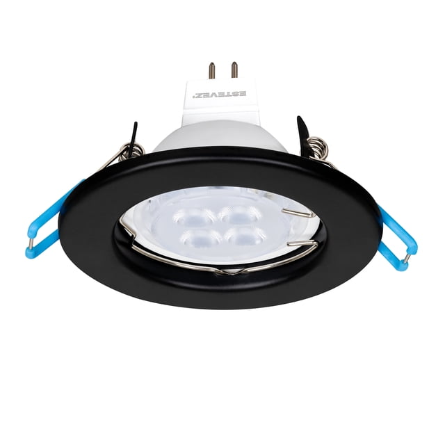 Estevez Luminario Empotrable BASIC Ø80 mm Negro – GX5.3 / MR16