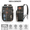 thumbnail image 3 of Space Galaxy Insulated Cooler Backpack 20L - Leakproof Soft Cooler Bag for Camping, Beach & Picnic, Fits 26 Cans, Long-Lasting Insulation, Astronaut & Star Constellation Design, 3 of 6