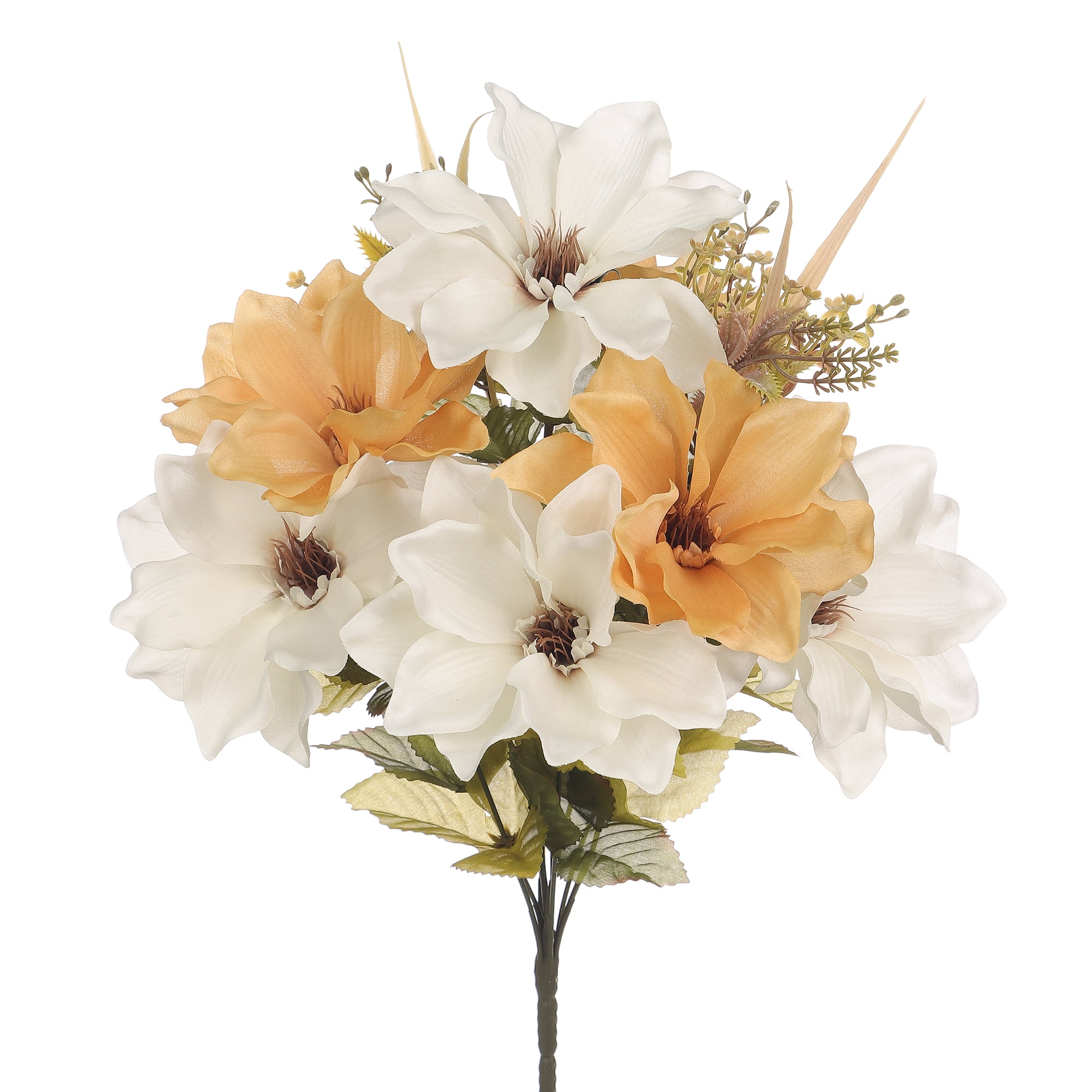 Mainstays 19'' Artificial Floral Mixed Magnolia Bush, Decoration