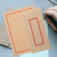 thumbnail image 4 of FENGGUIQU 44 Pcs Enveloppes Auto-Adhésives Rétro Format Business avec Papier Kraft Style Chinois Kaki, 4 of 6