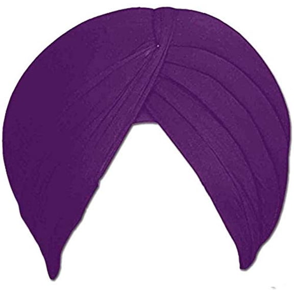 Sikh Cotton Turban For Men | Dark Orchid Color | 8 Mts Punjabi Pagri (Stitched Rubia Voile) By Indian Collectible