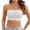 #355-White, variant on Censtreet Women's Strapless Front Closure Bra One Piece Comfort Wireless Bottom Plus Size Bras