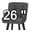 26''-Black Grey-Fabric, variant on MultiHaven 26" Swivel Bar Stools Set of 3,Counter Height Chair with Plaid Back&Armrests,Solid Wood Legs Fabric Stools for Kitchen Island,Bar,Cafe - Black Grey