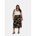 thumbnail image 2 of Terra & Sky Women's Plus Size Knit Midi Skirt, Sizes 0X-4X, 2 of 5