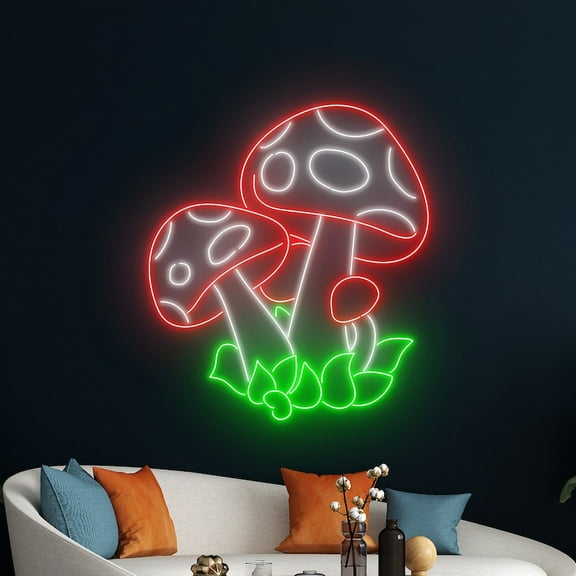 Handmadetneonsign Mushroom Led Sign, Mushroom Neon Sign, Bar Neon Sign, Custom Neon Sign Wall Decor