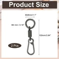 thumbnail image 2 of Spring Double Ring Keychain Holder Detachable Keychain Spring Shaped Accessories Black 2, 2 of 7