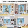 thumbnail image 6 of Blue Coastal Christmas Kitchen Curtains 63 Inch Length, Nautical Summer Beach Shell Conch Grommet Top Bedroom Living Room Curtains, Light Filtering Cafe Curtain Drapes 2 Panels Set 104''x63'', 6 of 9