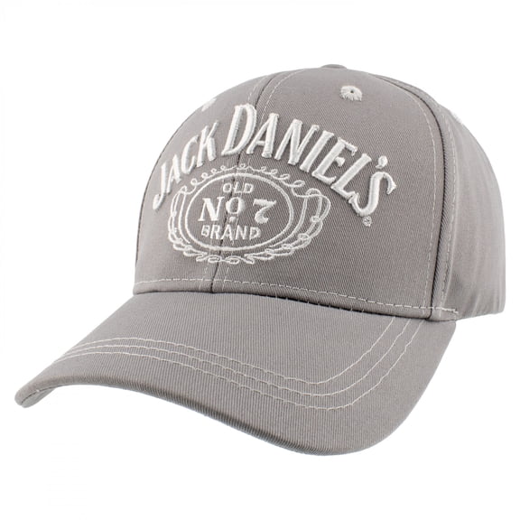 Jack Daniels Men's Old #7 Performance Baseball Ball Cap Hat Grey/White JD77-136