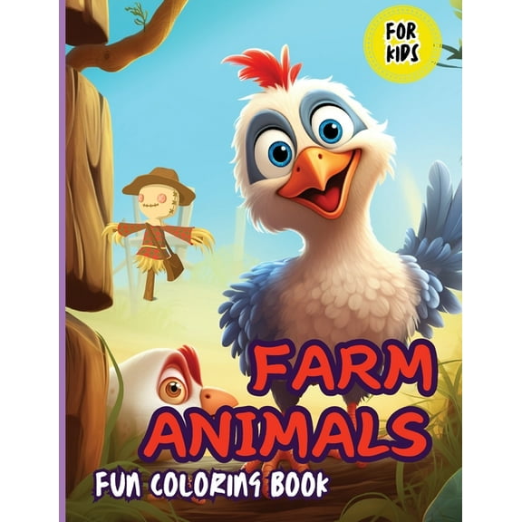 Farm Animals Fun Coloring Book For Kids: Baby Farm Animals Coloring and Activity Book, (Paperback)