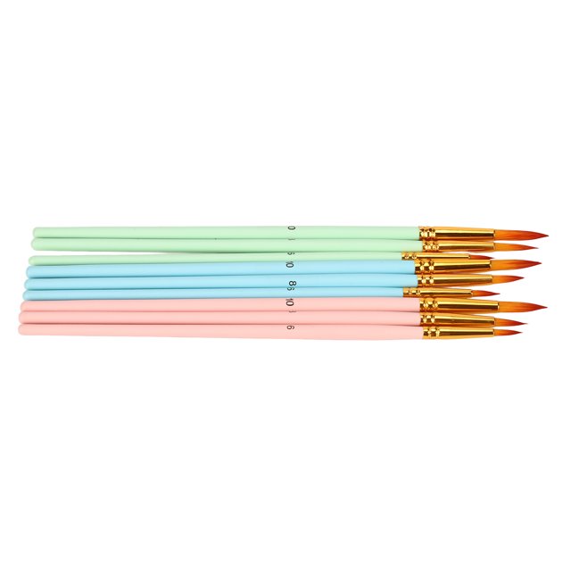 Juego de pinceles para pintar, 9 piezas Pinceles para pintar con detalles de pintura puntiagudos Pinceles redondos Eficiencia maximizada