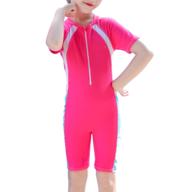 Laklulu Traje de baño de una Pieza para niñas y niños Traje de baño Corto para Deportes acuáticos para niños Trajes de baño con protección Solar Traje de baño Conservador de una Pieza para niños