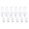thumbnail image 1 of ZheElen 12 Pieces Strong Hook Adhesive Transparent Traceless Sticker Hardware Strips Heavy Duty Hanger Bathroom Kitchen, 1 of 6