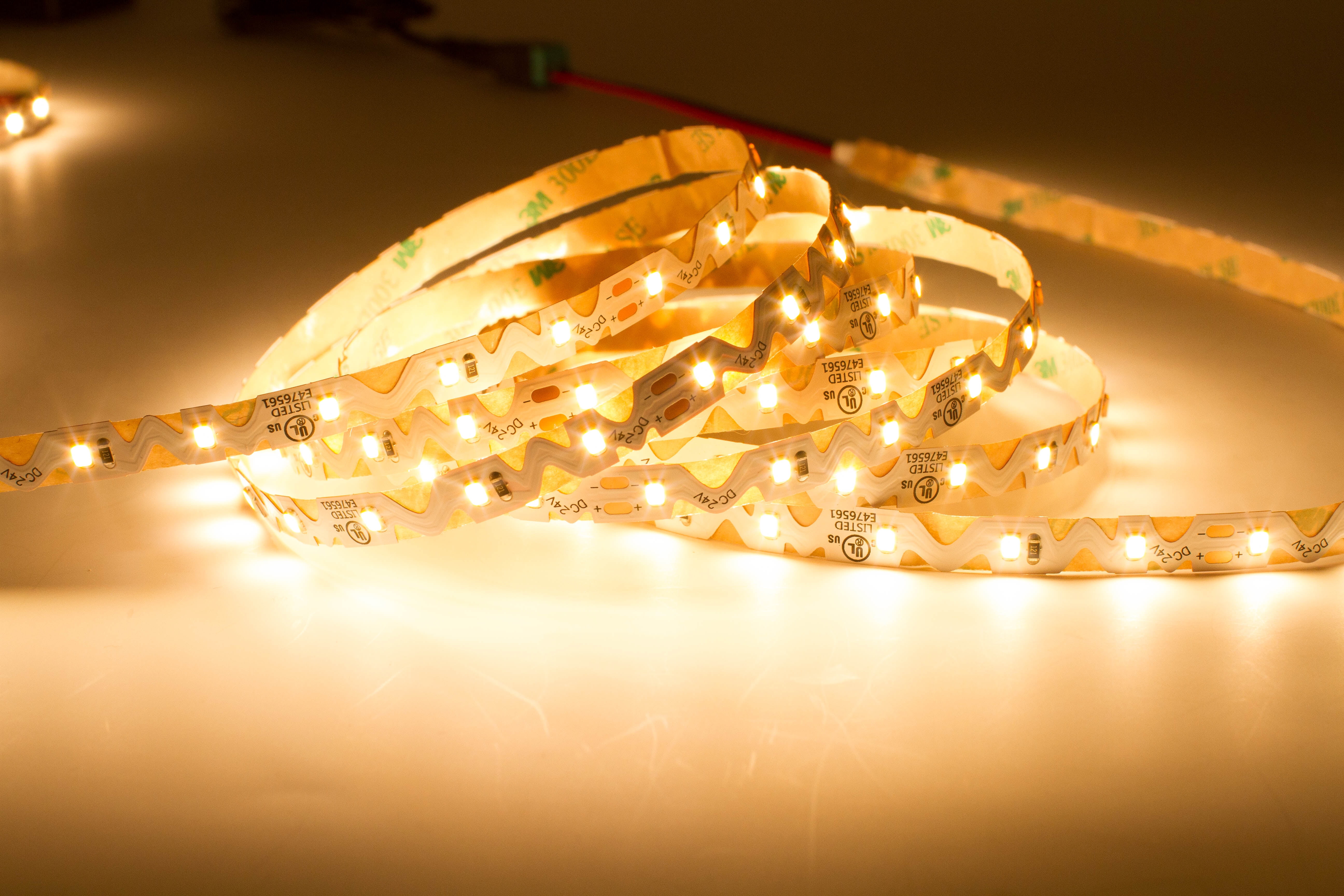 24v S shape LED Strip light zig zag pattern angle turning non-waterproof 2700K candle warm white for sign project hobby power supply driver not included