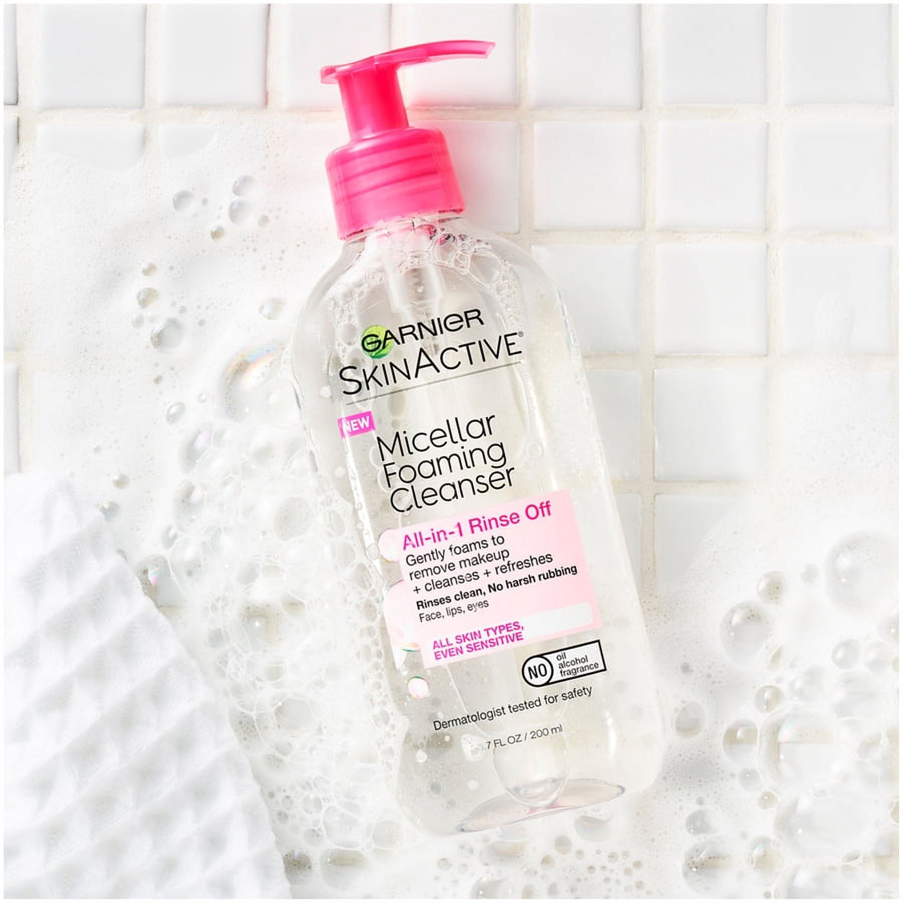 Garnier SkinActive Micellar Foaming Cleanser All in 1 Rinse Off, 6.7 fl ...