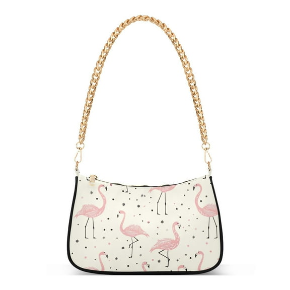 Flamingoes FullWomen Small Shoulder Bag Crossbody Tote Hobo Bags Purse Clutch Handbags with Chain Strap for Women