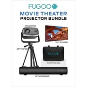Fugoo Outdoor Projector & Soundbar Bundle with Tripod & 120 Foldable Screen
