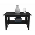 thumbnail image 3 of Modern Jet Black Coffee Table with Shelf, 3 of 6