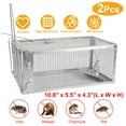 thumbnail image 3 of 2 pcs Humane Mouse Trap, High Sensitivity Gravity Pedal Auto-Lock Rodent Trap - Sturdy Galvanized Steel, Escape-Proof Small Mesh Design, Safe for Kids & Pets, Easy to Use Indoors/Outdoors for Mice,, 3 of 10