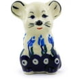 thumbnail image 2 of Polmedia Polish Pottery Floral Peacock Mouse Figurine, 2 of 6