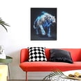 thumbnail image 4 of KLL Futuristic Blue Light White Tiger Print Canvas Wall Art, Canvas Painting Prints Canvas Art Wall Decor Home Decoration for Living Room Bedroom Office, 4 of 6