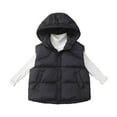 thumbnail image 2 of AUNVITO 5-15Y Kids Hooded Sleeveless Puffer Vest Thermal Insulated Lightweight Nylon-Spandex Blend Winter Coat for Boys & Girls, 2 of 5