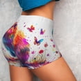 thumbnail image 2 of Sikiie Watercolor Butterfly Guinea Pig Print Workout Shorts Women Scrunch Butt Gym Shorts Seamless High Waist Tummy Control Yoga Biker Athletic Shorts, 2 of 5