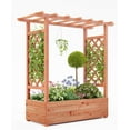 thumbnail image 6 of Riedhoff Wooden Raised Garden Bed with Trellis, Hanging Roof & Side Trellis, 43 x 17 x 45", 6 of 8