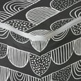 thumbnail image 4 of Abstract Rectangle Pouf, Modernistic Hand Drawn Like Doodle Half Circles with Stripes Dots Lines, Under Desk Foot Stool for Living Room Office with Cover, 25", Charcoal Grey White, by Ambesonne, 4 of 4