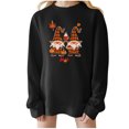 thumbnail image 3 of Meichang Thanksgiving Sweatshirt for Women Oversized Long Sleeve Drop Shoulder Pullover Cute Gnome Couple Graphic Crewneck Sweatshirts, 3 of 5