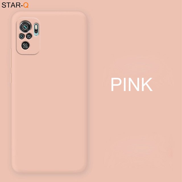 New Liquid Silicone Phone Case For Xiaomi Redmi Note 10 pro max 10s Original Camera Protective Soft Back Covers On Redmi Note10 JK pink redmi note 10