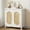 White, variant on Mid Century Sideboard Buffet - 30 in Retro Storage Cabinet with Rattan Doors & Adjustable Shelves, Boho Chic Accent Console for Living Room, Dining Room (White)