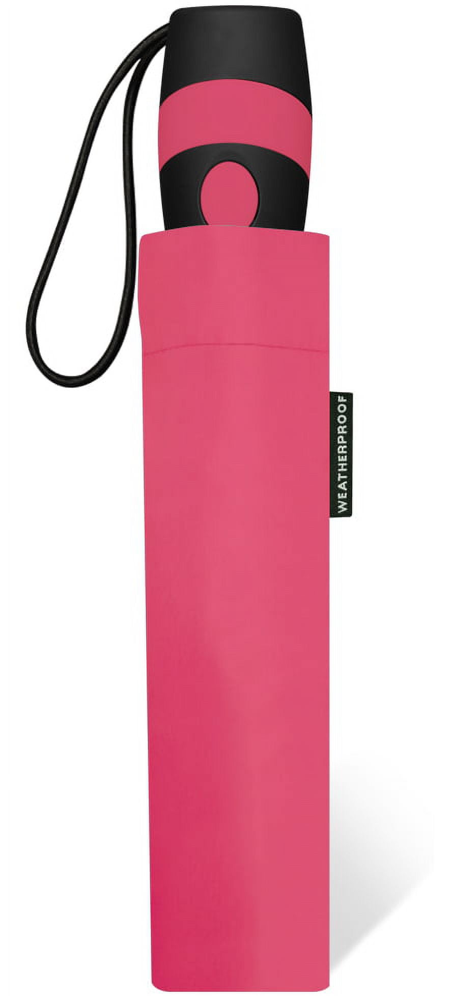 Weatherproof Automatic Open Compact Umbrella, Super Mini, Adult, Pink, Windproof