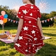 thumbnail image 5 of Grblisyd 4th of July Dresses for Girls USA Patriotic Short Sleeve Dress American Flag Crew Neck A Line Dress Independence Day Outfit with Pockets 7-8y, 5 of 6