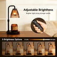 thumbnail image 3 of Metdark Candle Warmer Lamp, Black, Timer, Dimmable, Glass Shade, 3 of 9