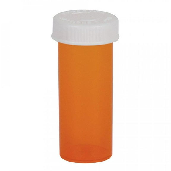 Ezydose Push & Turn Prescription Vial, Amber, 30 DRAM, 125 Count