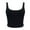 Black, variant on Tank Tops for Women Camisole Fitness Strappy Double Layer O Crop Neck Blouse Summer Y2K Going Out Basic Cami Shirt